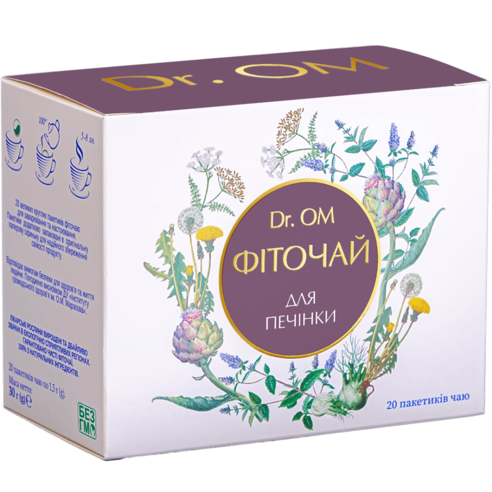 Фиточай Dr.OM для печени ﹘ в круглых пакетиках №20 - UA Pharm ...